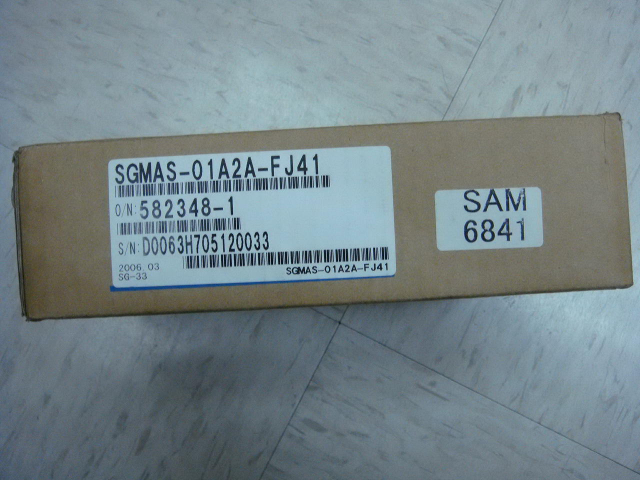 SAM6841 ZQ MOTOR, AC SERVOSGMAS-01A2A-FJ41 